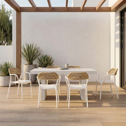 Rattan Dining Armchair – Stackable Chair for Indoor and Outdoor