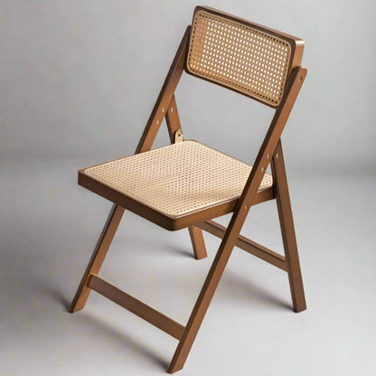 Foldable Rattan Dining Chair-Perfect for easy storage and small spaces