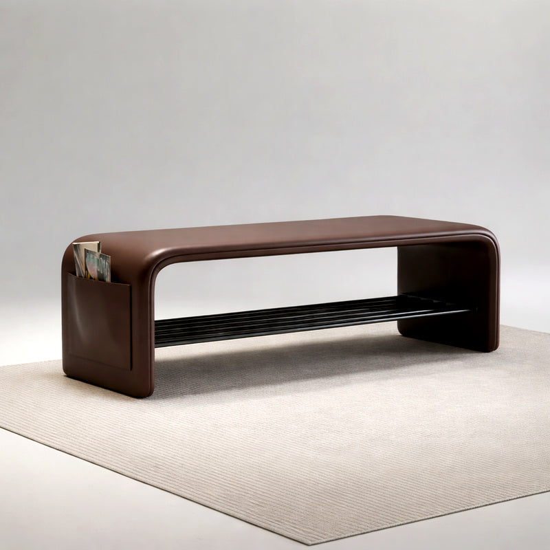 Nordic Minimalist Shoe Bench – Luxury Entryway Seating