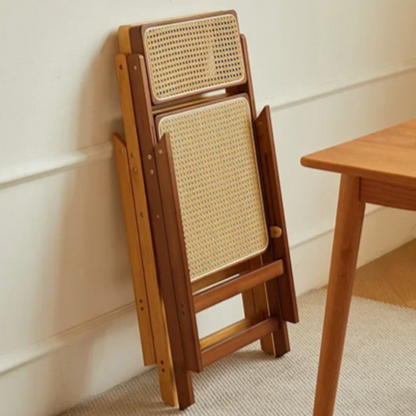 Foldable Rattan Dining Chair-Perfect for easy storage and small spaces