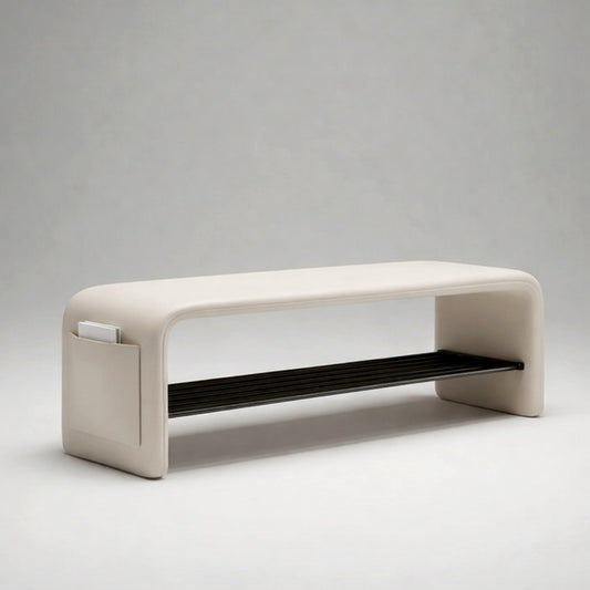Nordic Minimalist Shoe Bench – Luxury Entryway Seating