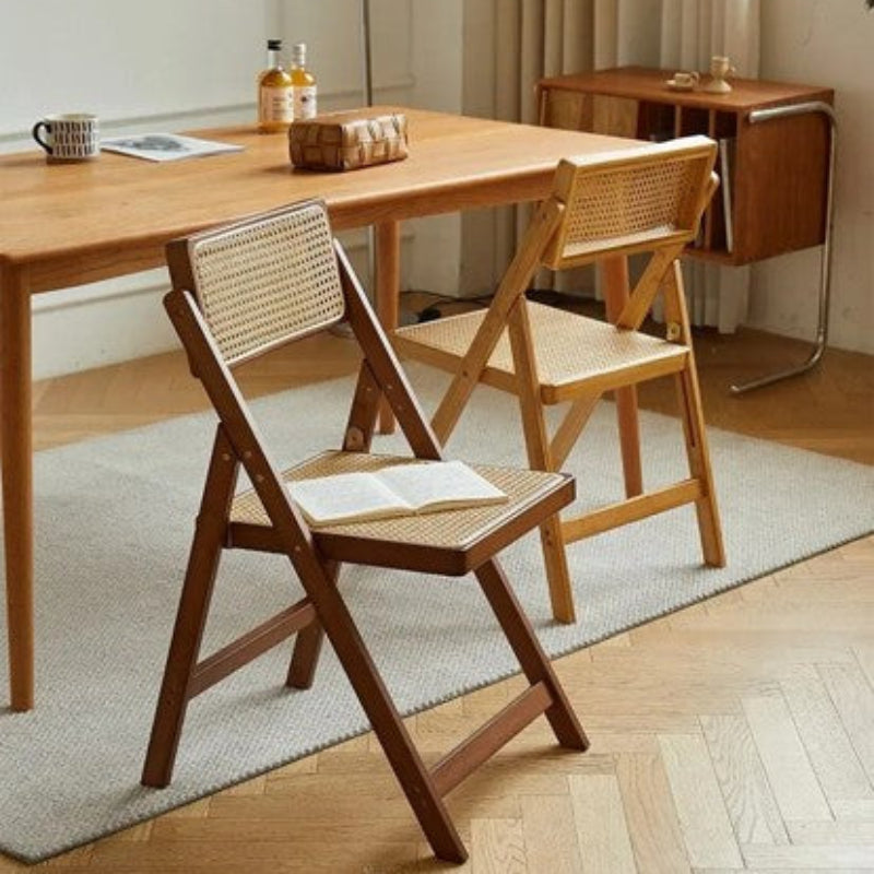 Foldable Rattan Dining Chair-Perfect for easy storage and small spaces