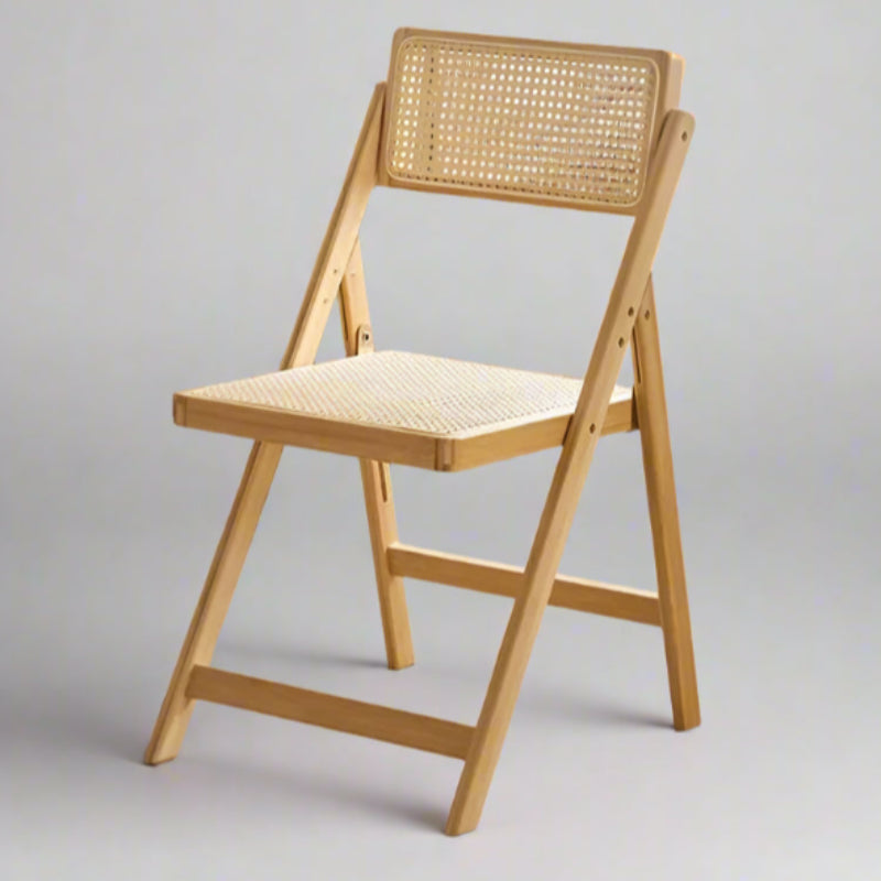 Foldable Rattan Dining Chair-Perfect for easy storage and small spaces